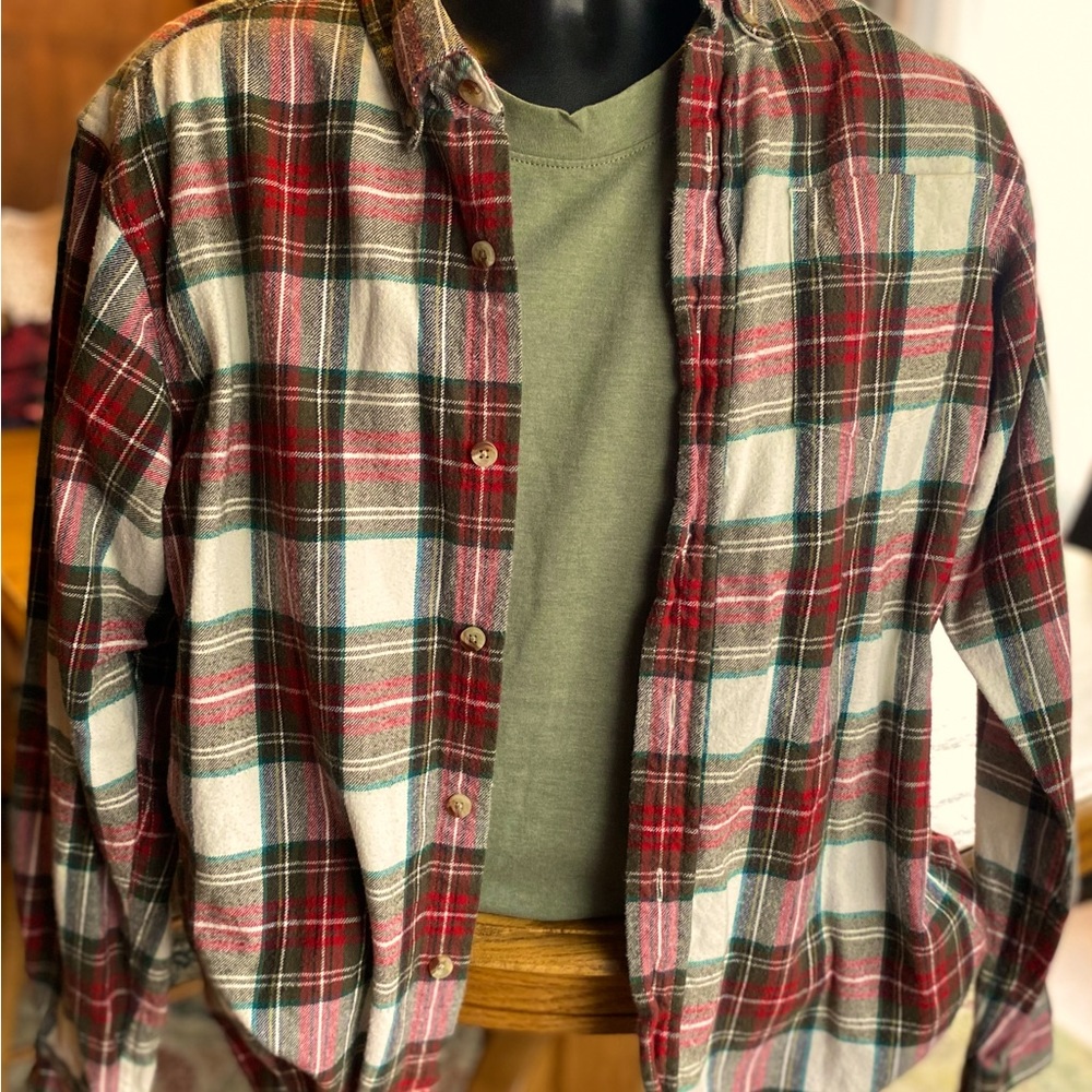 Bass Pro Shop Red Head Brand Flannel Cotton Shirt Outdoors Camping Sports Hunt
